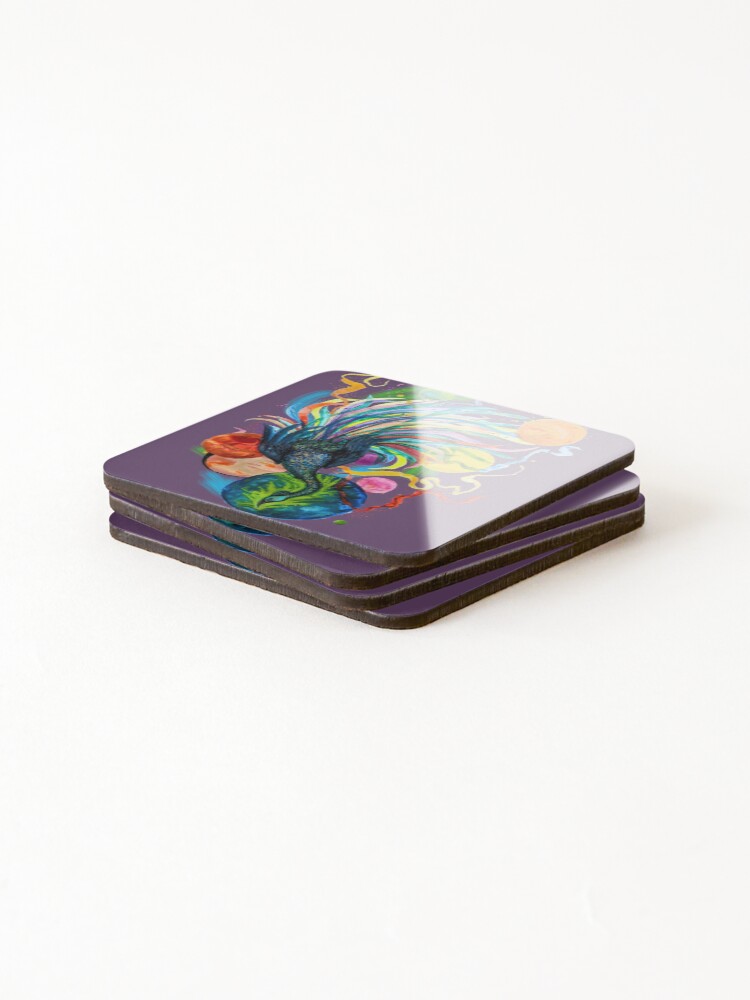 Thumbnail 4 of 5, Coasters (Set of 4), Dive In designed and sold by RuneLabyrinth.