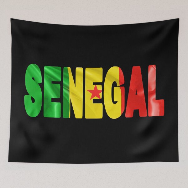 Artikelvorschau, SENEGAL – Flagge im Wind (Buchstaben ausgeschnitten) Souvenir-Aufkleber für T-Shirts entworfen und verkauft von Adam Gormley.