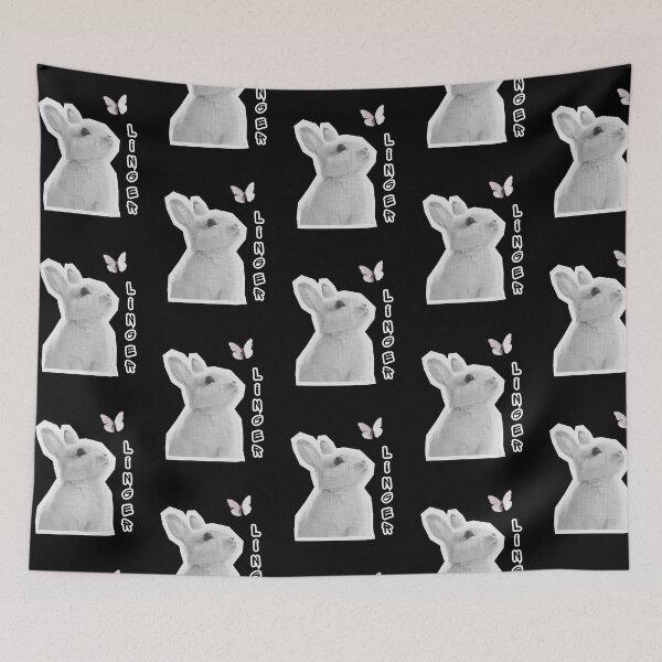 Item preview, Linger Soft Bunny Watching a Butterfly designed and sold by UUniqueIImprint.