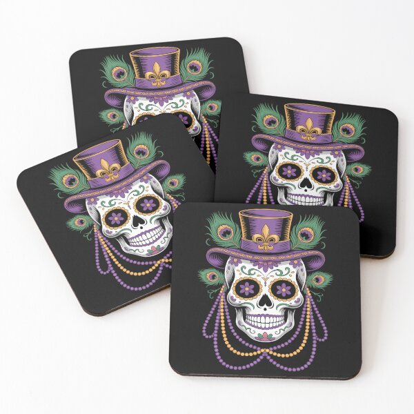 Item preview, Mardi Gras Skull Top Hat New Orleans Witch Doctor Voodoo designed and sold by FaithAbbott.