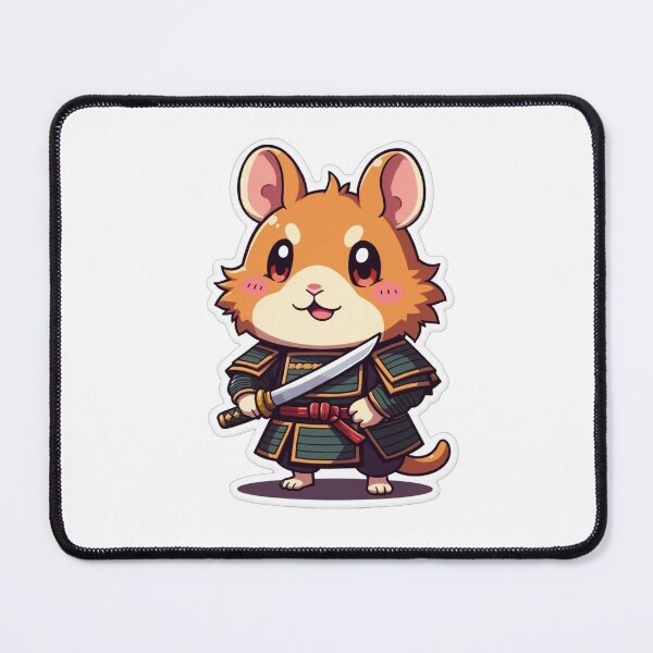 Item preview, Kawaii Samurai Hamster Warrior - Monochrome Fantasy designed and sold by SpektroDesign.