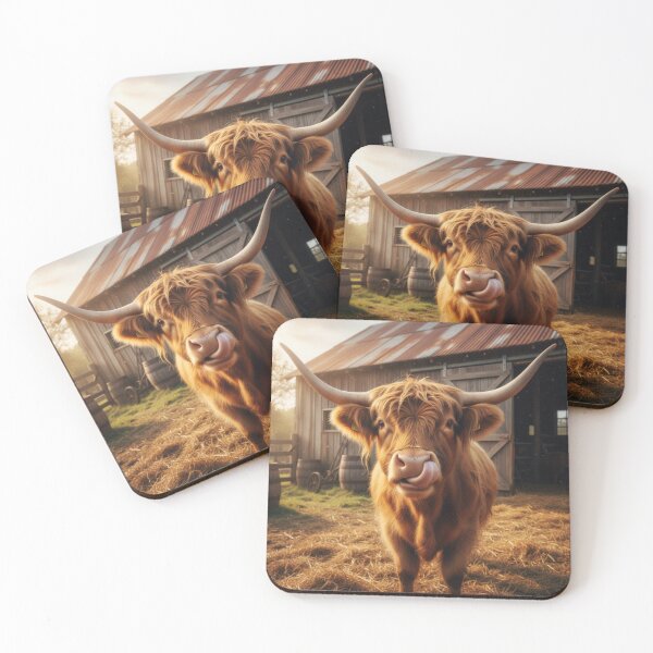 Item preview, highlander cow designed and sold by AI Market Visuals.