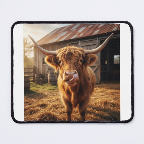 Item preview, highlander cow designed and sold by AI Market Visuals.