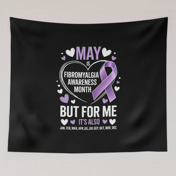 Item preview, May Is Fibromyalgia Awareness Month Warrior Purple Ribbon designed and sold by FaithAbbott.