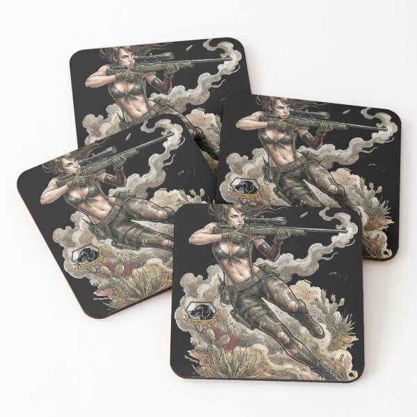 Item preview, Quiet Metal Gear Solid V Sniper Parasite Unit Skulls Bikini Camo Butterfly Motif Fan Art Portrait Poster T-Shirt Sticker Print Gift designed and sold by Senpaiwaves.