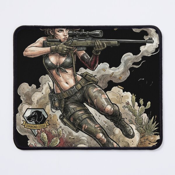 Item preview, Quiet Metal Gear Solid V Sniper Parasite Unit Skulls Bikini Camo Butterfly Motif Fan Art Portrait Poster T-Shirt Sticker Print Gift designed and sold by Senpaiwaves.