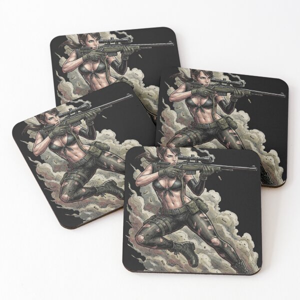 Item preview, Quiet Metal Gear Solid V Sniper Parasite Unit Skulls Bikini Camo Butterfly Motif Fan Art Portrait Poster T-Shirt Sticker Print Gift designed and sold by Senpaiwaves.