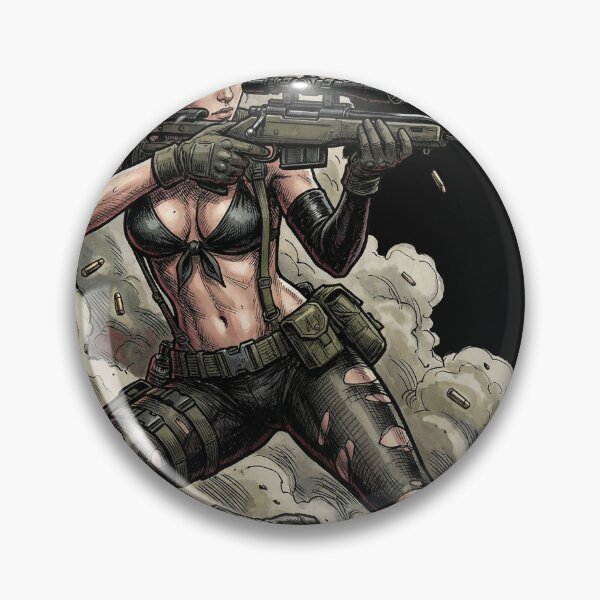 Item preview, Quiet Metal Gear Solid V Sniper Parasite Unit Skulls Bikini Camo Butterfly Motif Fan Art Portrait Poster T-Shirt Sticker Print Gift designed and sold by Senpaiwaves.