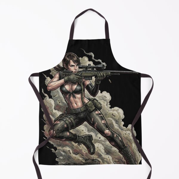 Item preview, Quiet Metal Gear Solid V Sniper Parasite Unit Skulls Bikini Camo Butterfly Motif Fan Art Portrait Poster T-Shirt Sticker Print Gift designed and sold by Senpaiwaves.