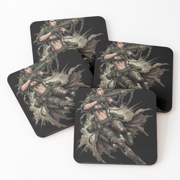 Item preview, Quiet Metal Gear Solid V Sniper Parasite Unit Skulls Bikini Camo Butterfly Motif Fan Art Portrait Poster T-Shirt Sticker Print Gift designed and sold by Senpaiwaves.