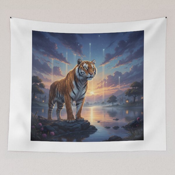 Item preview, tranquil tiger designed and sold by AI Market Visuals.