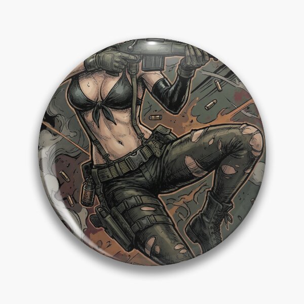 Item preview, Quiet Metal Gear Solid V Sniper Parasite Unit Skulls Bikini Camo Butterfly Motif Fan Art Portrait Poster T-Shirt Sticker Print Gift designed and sold by Senpaiwaves.
