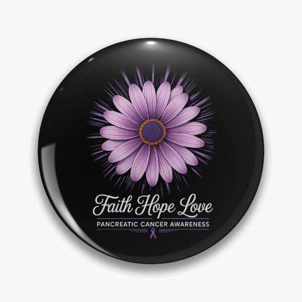 Item preview, Pancreatic Cancer Awareness Faith Hope Love Purple Ribbon designed and sold by FaithAbbott.