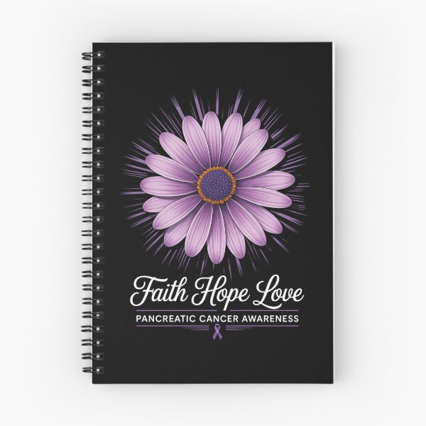 Item preview, Pancreatic Cancer Awareness Faith Hope Love Purple Ribbon designed and sold by FaithAbbott.
