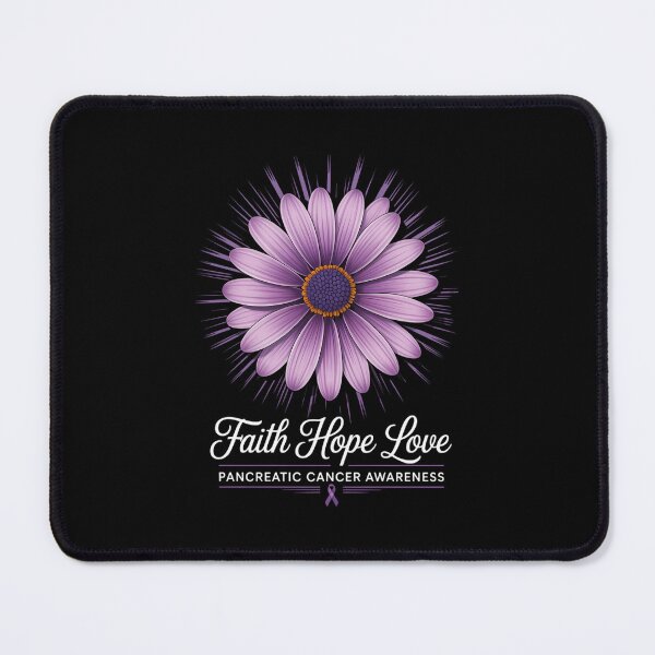 Item preview, Pancreatic Cancer Awareness Faith Hope Love Purple Ribbon designed and sold by FaithAbbott.
