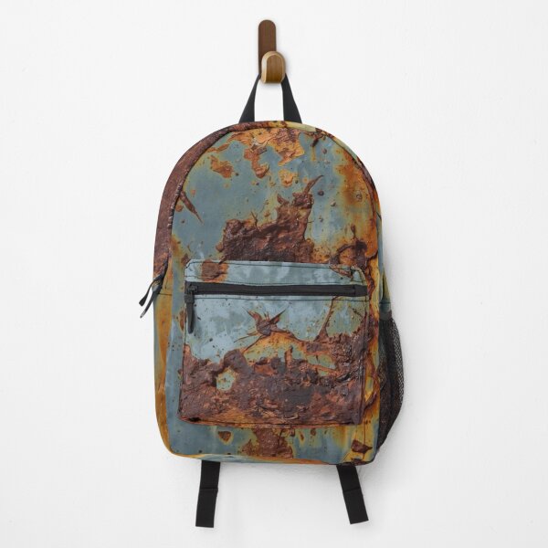 Item preview, Abstract Blue Metal with Orange Rust Texture designed and sold by The Rust Lab.