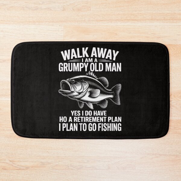 Item preview, Grumpy Old Man  Fisherman Fishing Retirement Fish designed and sold by rutimenta.