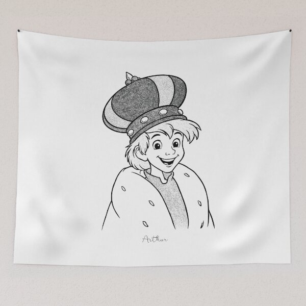 Item preview, King Arthur Pendragon – Vintage illustration - Calligraphy designed and sold by Atropa Parcae.