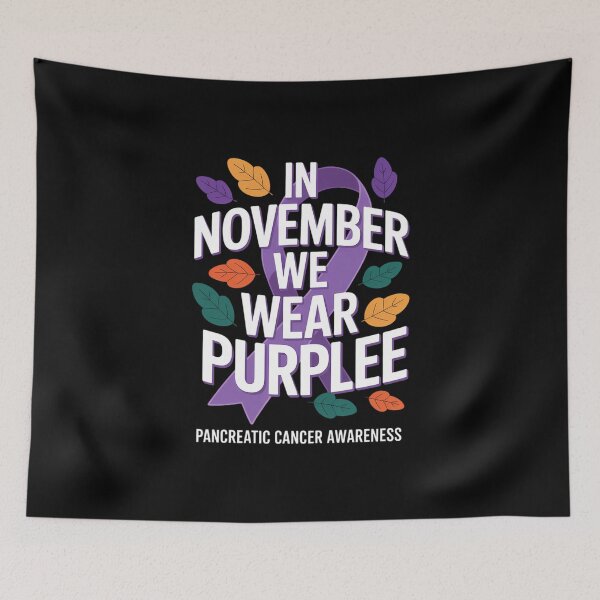 Item preview, Pancreatic Cancer Awareness Purple Ribbon In November We Wear Purple designed and sold by FaithAbbott.