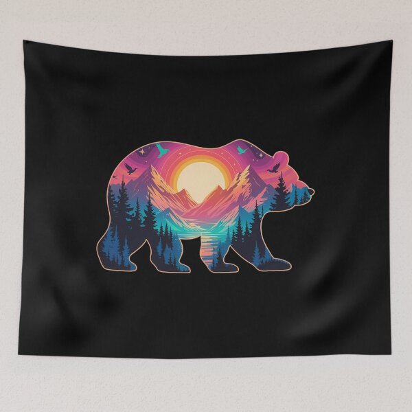 Item preview, Bear with Mountains and Forrest designed and sold by AsteriskDatBArt.