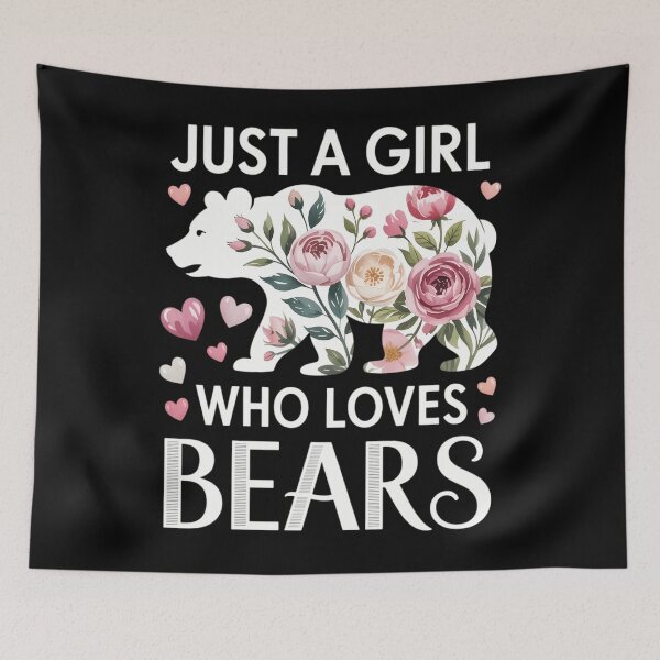 Item preview, Bear Just A Girl Who Loves Bears Flower Women Cute Floral designed and sold by AsteriskDatBArt.