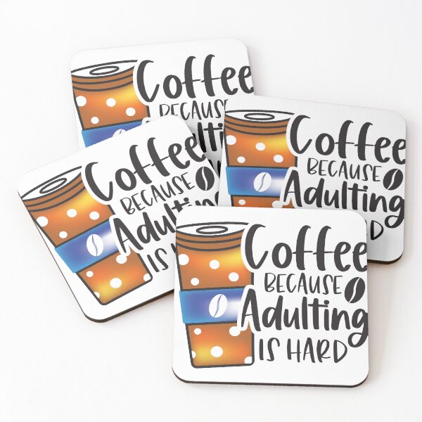 Item preview, Coffee Because Adulting Is Hard Shirt - Funny Life Struggles Tee - Sarcastic Millennial Gift designed and sold by ChameraDesign.