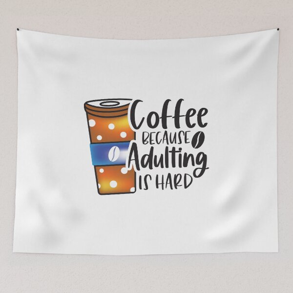 Item preview, Coffee Because Adulting Is Hard Shirt - Funny Life Struggles Tee - Sarcastic Millennial Gift designed and sold by ChameraDesign.