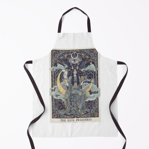 Item preview, High Priestess Tarot Print | Art Nouveau Celestial Wall Art | Dark Academia Mystical Decor | Esoteric Goddess Poster designed and sold by apixelwall.