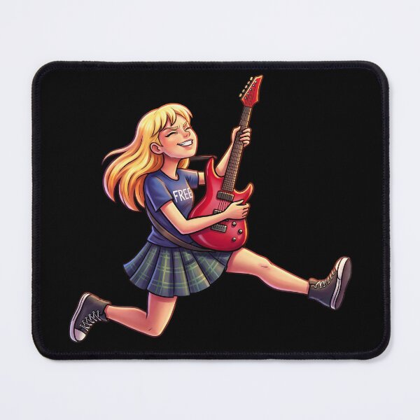 Item preview, Suggested Jump & Jam: Energetic Pop-Punk Guitar Girl designed and sold by Tiny-roar-studio.