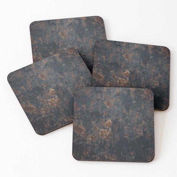 Item preview, Abstract Teal Metal with Vibrant Orange Rust designed and sold by The Rust Lab.