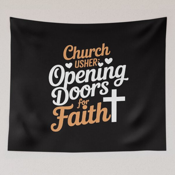 Item preview, Church Usher Opening Doors For Faith Cross Catholicism designed and sold by MatthewJordas.