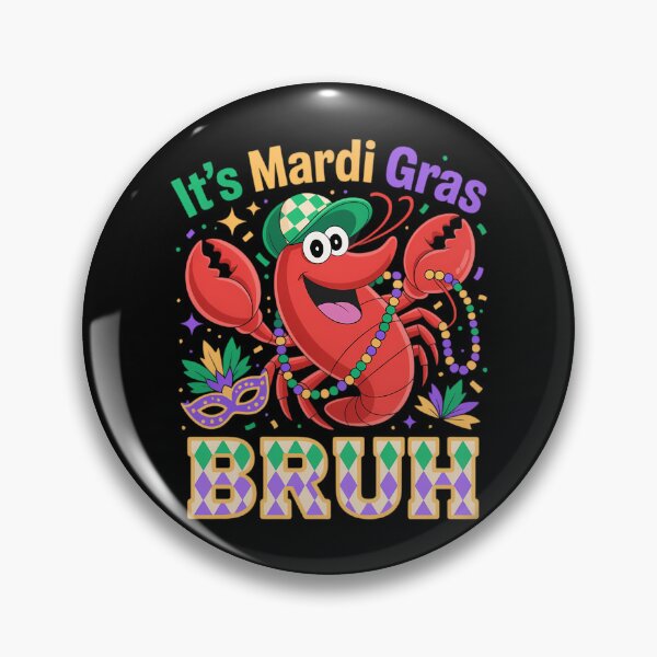 Item preview, It's Mardi Gras Bruh Dabbing Crawfish Carnival designed and sold by AsteriskDatBArt.