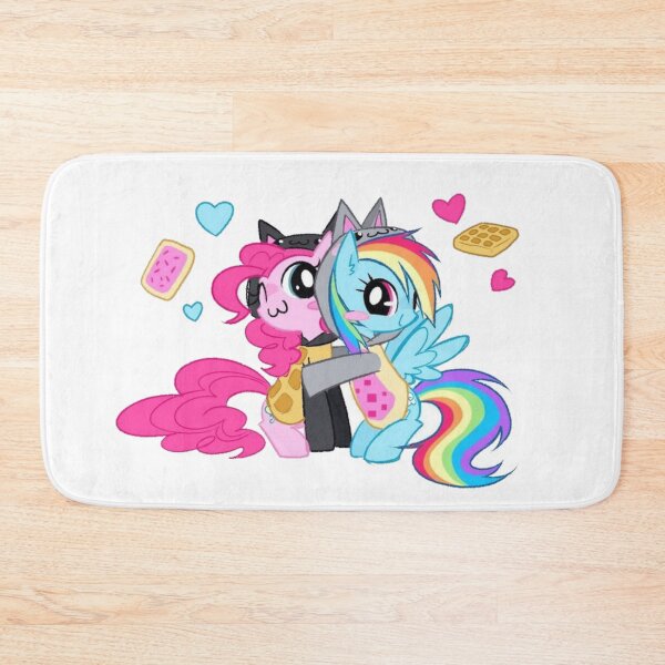 Item preview, rainbowdash and pinkie pie wearing nyan cat and tac nayn designed and sold by 444_Aaron_444.