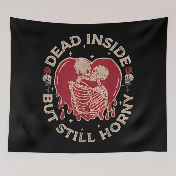 Item preview, Dead Inside But Still Horny Vintage Skeleton Valentine designed and sold by zirqzurym17.