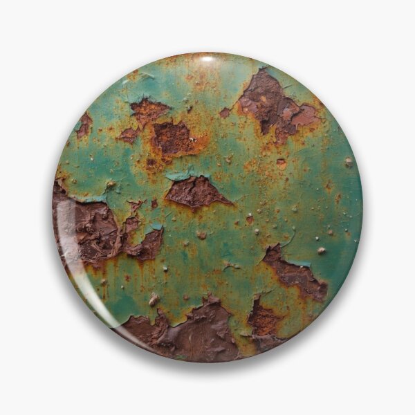 Item preview, Emerald Green Metal with Deep Brown Rust designed and sold by The Rust Lab.