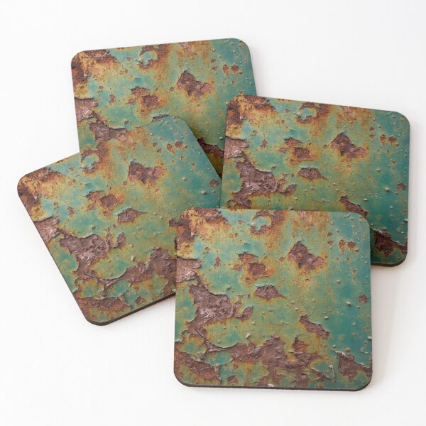 Item preview, Emerald Green Metal with Deep Brown Rust designed and sold by The Rust Lab.