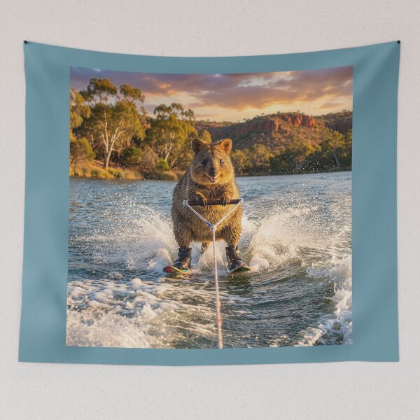 Item preview, Quokka Waterskiing on a Lake designed and sold by Tridentulus.