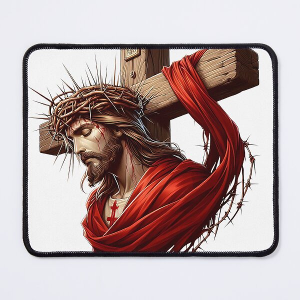 Item preview, Jesus Christ Passion and Sacrifice - Christian Cross & Crown of Thorns Art designed and sold by citesc-biblia.