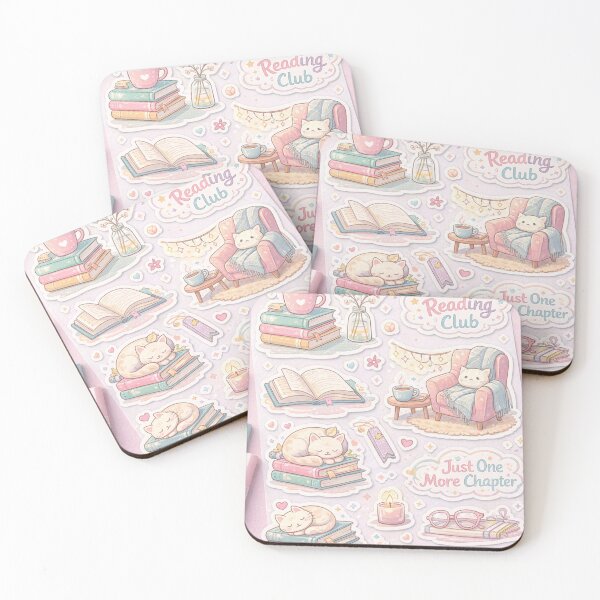 Item preview, Offline Reading Club Cozy Bookworm Pastel Sticker Sheet designed and sold by goodcrystals.