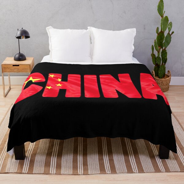 Item preview, CHINA - Flag Flying in Wind cut to Letters Souvenir Sticker Shirt designed and sold by Adam Gormley.
