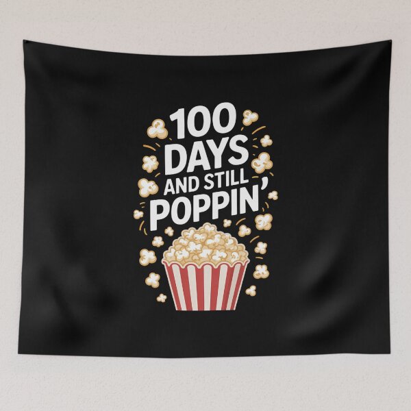 Item preview, 100 Days And Still Poppin Popcorn Kids 100th Day of School designed and sold by FaithAbbott.