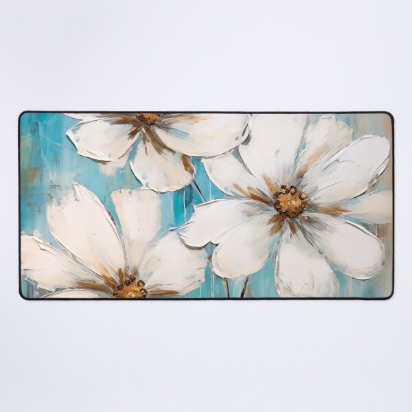 Item preview, Sky Blue And White Grunge-Style Flowers Painting  designed and sold by DEC02.