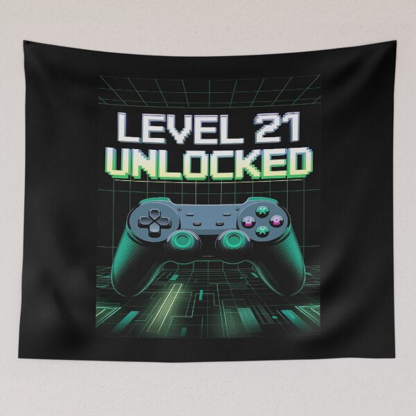 Item preview, Level 21 Unlocked Video Gamer Geek 21st  designed and sold by PowAcademy.