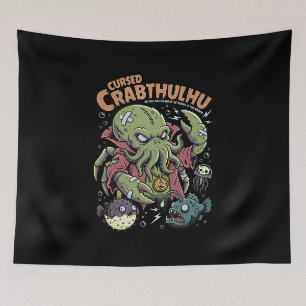 Item preview, Cursed Crabthulhu Lovecraft Sea Monster Horror designed and sold by tollaru.