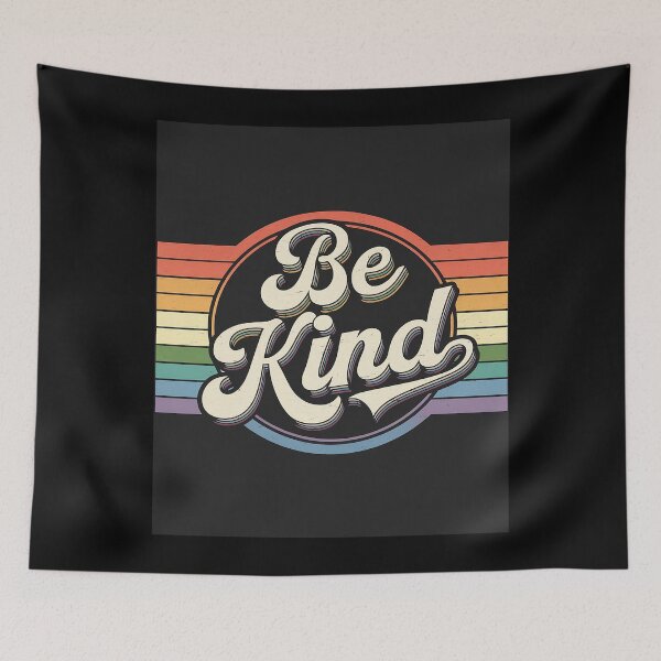 Item preview, LGBTQ Be Kind Gay Pride LGBT Ally Rainbow Flag  designed and sold by PowAcademy.
