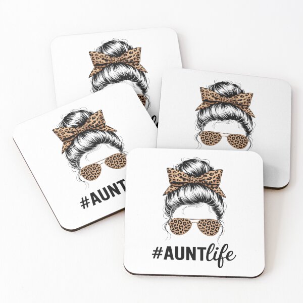 Item preview, Leopard Aunt Life Messy Bun Bleached Auties Girl Mothers Day designed and sold by IdunayaStore.