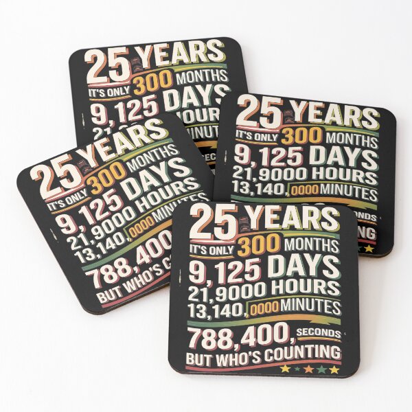 Item preview, 25 Years 300 Months 9125 Days Who's Counting - 25th Birthday  designed and sold by CombatTask.