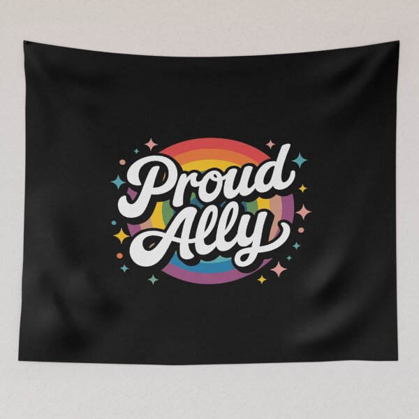 Item preview, LGBTQ+ Pride - Proud Ally Rainbow Support  designed and sold by PowAcademy.