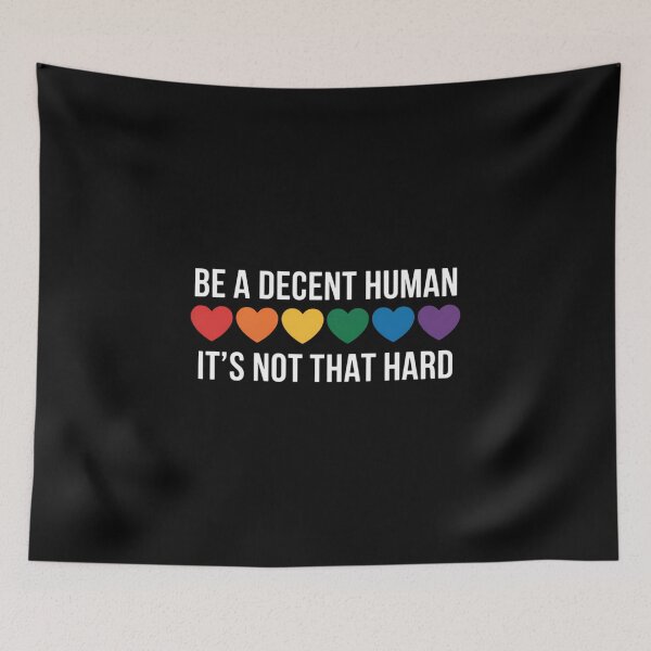 Item preview, LGBT Heart Be A Decent Human It's Not That Hard designed and sold by IdunayaStore.