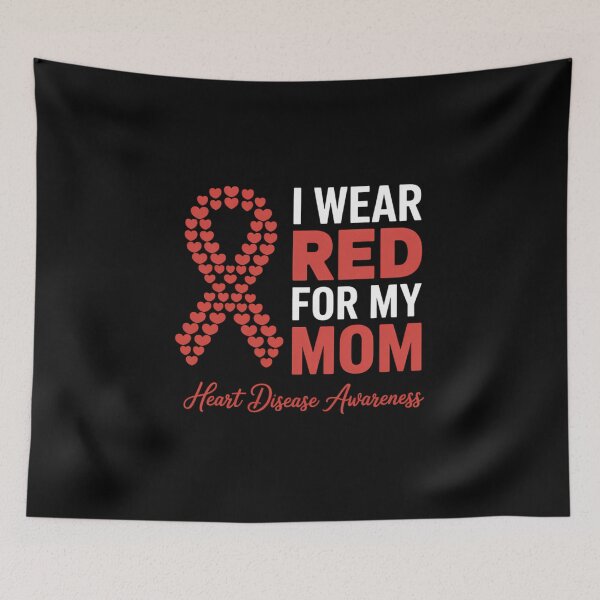 Item preview, I Wear Red For My Mom Heart Disease Awareness designed and sold by IdunayaStore.